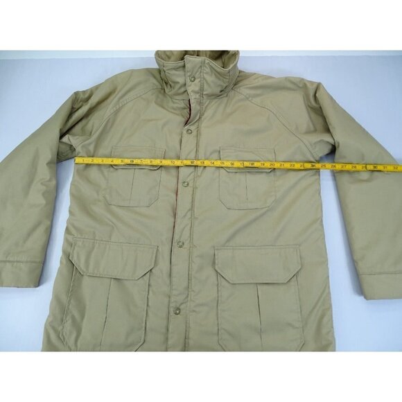 Vtg WOOLRICH Wool Lined Parka Work Jacket Thinsulate Tan USA Work Mens L No Hood - Picture 6 of 7